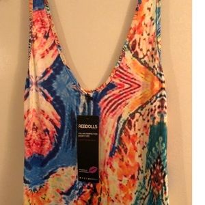 Colorful maxi dress great for summer, never worn